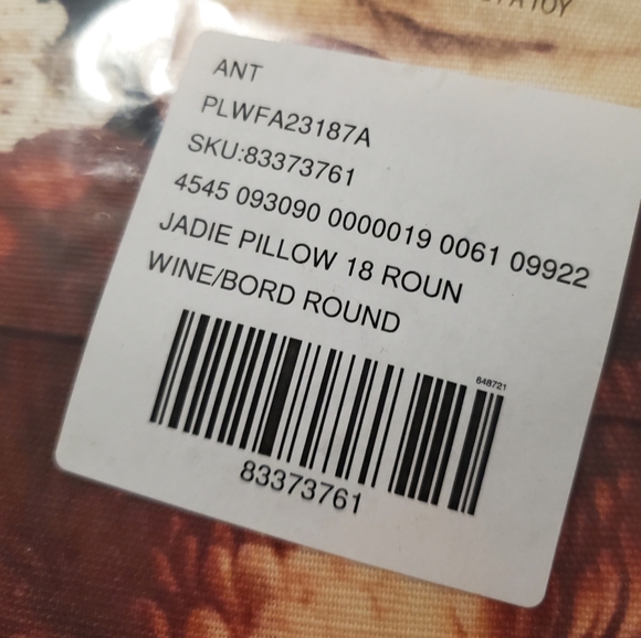 Anthropologie Jadie Round Floral Pillow - wine - Picture 10 of 10